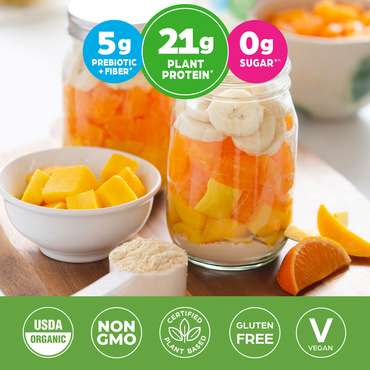 Orgain Organic Plant Based Protein Powder, Sweet Vanilla Bean (1X1.02 Lb  )-2