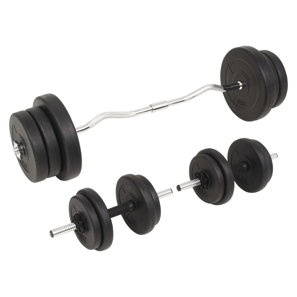 vidaXL Barbell and Dumbbell Set 132.3 lb-2