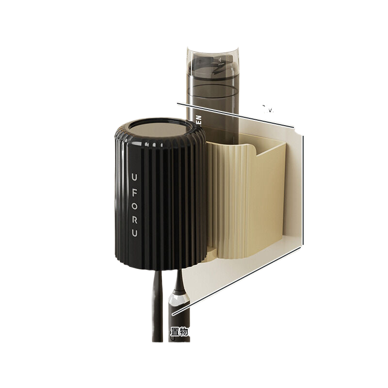 NNEDSZ Cream white tooth brush holder (1 set) 10cm * 11.5cm * 11cm-0