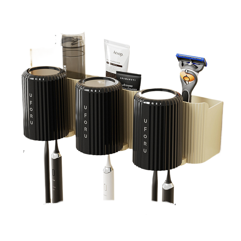 NNEDSZ Cream white tooth brush holder (set of 3) 20cm * 11.5cm * 11cm-0