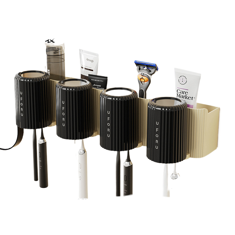 NNEDSZ Cream white tooth brush holder (4-pack) 20cm * 11.5cm * 11cm-0