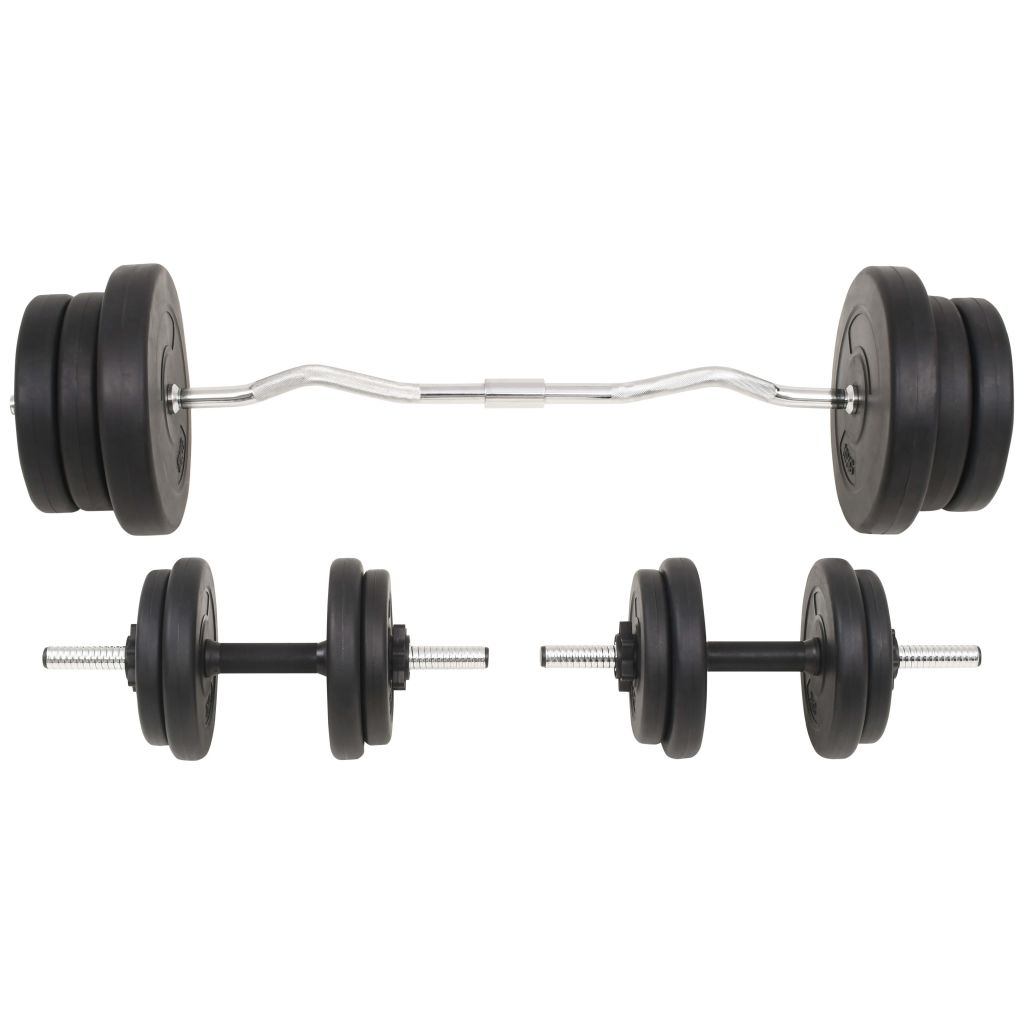vidaXL Barbell and Dumbbell Set 132.3 lb-1