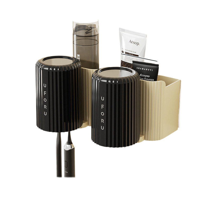 NNEDSZ Cream white tooth brush holder (2-pack) 20cm * 11.5cm * 11cm-0